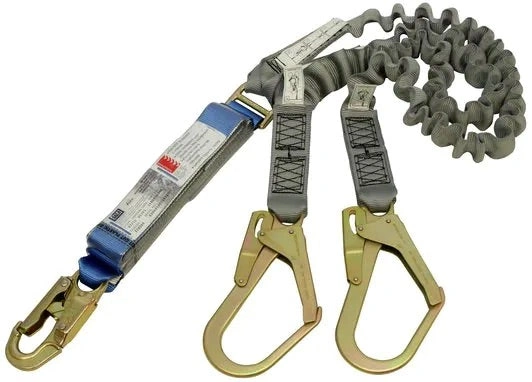 Cordón DBI-SALA EZ-Stop Doble Cola: Seguridad Elástica Gris, ¡Protección Absoluta! Uno por caja, compra ya.